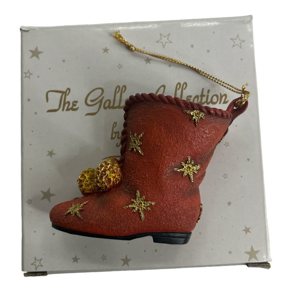 Pipka Gallery Collection Ornament #40037 Starcoat Santa Boot Collectable 2002 3" - Picture 1 of 8
